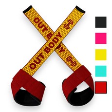 905 헬스 스트랩 리프팅 그립 데드리프트 줄스트랩 헬스장갑 손목보호대 렛풀다운, 1세트, 레드