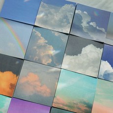 하늘 떡메 20종 떡메모지 다이어리꾸미기 다꾸 이미지 하늘 새벽 감성문구류 사진 dew+8145RX, 르네상스