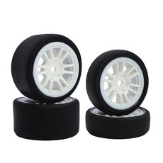 완제품 플랫 러닝 드리프트 타이어 및 휠 1/24 Losi Micro B Losi Micro B 업그레이드 1/28 Losi Micro T Losi Micro T 업그레, Losi Micro B White