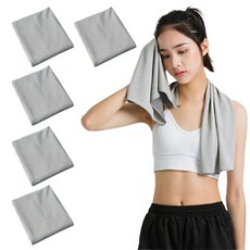 아코 여름 아이스 스포츠타올 쿨타올, 5개, 그레이