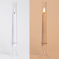 LED무드캔들 24cm 촛대포함 6개입, 화이트