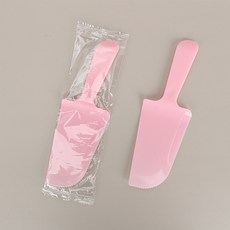 巧緻烘焙網 生日蛋糕刀 獨立包裝 彩色塑膠蛋糕刀 一次性蛋糕刀 彩色蛋糕刀 鋸齒蛋糕刀 蛋糕托刀 ，三角蛋糕刀, 粉紅-加厚(單支), 1個