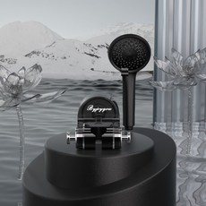 家用可移動花灑支架吸盤式免打孔壁掛淋浴通用固定洗澡萬嚮可調節, 【體驗款】透灰銀（不含花灑）