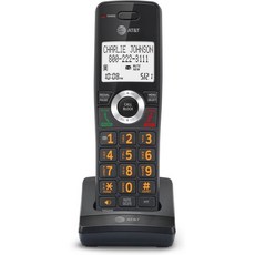 AT&T DECT 6.0 유선/무선 가정용 전화기 (핸드셋 2개 자동응답기 스마트 통화 차단 발신자 번호 표시 대형 백라이트 디스플레이 큰 버튼 스피커폰 인터콤 포, Additional Handset, Cordless Handsets