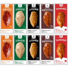 다온햄 소스 통살 닭가슴살 5종 혼합 맛보기, 20개, 100g