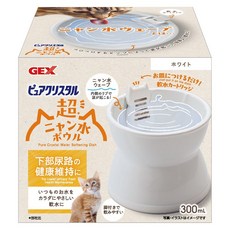 GEX 貓用 陶瓷抗菌飲水器 下部尿路健康維持, 1個, 57683下部尿路專用軟水碗, 陶瓷