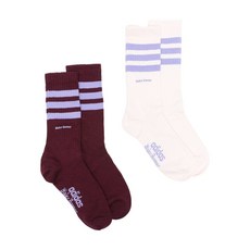 아디다스 X 웨일즈 보너 3 스트라이프 양말 2팩