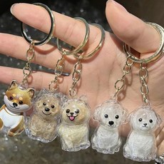 반려동물 털 보관함 강아지 고양이 추억 투명 케이스 밀봉, 1개, yuna  07멍냥털키링-비숑