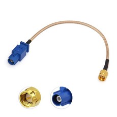 Bingfu 차량 자동차 GPS 안테나 어댑터 케이블 SMA 수 - Fakra C 블루 동축 피그테일 15cm 6인치 트럭 SUV 스테레오 헤드 유닛 네비게이션 수신기 시스템