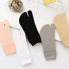 1+1 보들보들 쪼리 엄지 양말 슬림핏 발가락 족발 타비 삭스 토시, 1세트, 검정+그레이