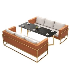 2인테이블세트 원룸 2인용 식탁 미니 세트 2인 테이블 원형, 1개, R. 6인용 조합 (주황+크림)