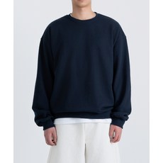 [언더오프] 어센틱 릴렉스드 베이직 맨투맨 스웨트 네이비