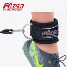 Fitek 腳踝扣帶／腳踝綁帶 腿部臀部訓練拉力綁帶 FT031 長42公分 腳踝拉力帶 重訓配件, 單只