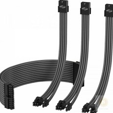 스토어-정유 넷메이트 PSU 18AWG 슬리빙 케이블 세트 카본그레이 4종 NM-DPI12 파워서플라이악세사리