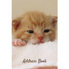 주소록 고양이 테마 525명의 를 위한 공간이 있는 이름 주소 집 모바일 직장 팩스 및 이메일 기록 69인치, 기본