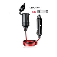 12V 24V 자동차 시가 라이터 연장 케이블 1.5/4/8M 케이블 소켓 플러그 15A/20A 자동차 션트 충전기 전원 연장, 01 CN, [07] EC-16AWG-1.5m, 1개