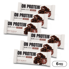 온단백 프로틴바 초콜릿퍼지 단백질바, 6개, 50g