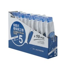 COX 三燕 按壓式環保6米修正帶量販盒(10支/盒) CT-105ES, 1個