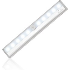 마그네틱 스트립 배터리 작동 옷장 문 계단 복도 조명 등을 위한 휴대용 리드 I-007 10LED 무선 모션 센서 자동, 1-Pack
