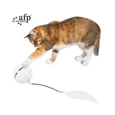 萊恩家 美國 AFP 互動系列 LED逗貓炫光球 逗貓玩具 貓玩具 貓咪玩具 寵物玩具 USB充電, 1個, White