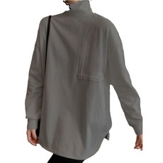 WAWAMOM 여성 가을겨울 폴라 긴팔티 여자 터틀넥 긴팔티셔츠 GFA053