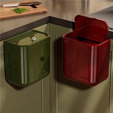 퇴근하고 무타공 냄새차단 주방 싱크대 걸이형 음식물 쓰레기통, 그린 12리터, 1개