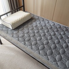 사이즈 매트리스 1인 60x120cm 접이식토퍼, 항균 라텍스 (꽃잎 회색 6cm)
