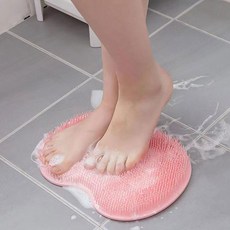 실리콘 풋브러쉬매트 발 각질 제거 매트 바디브러쉬, 그레이
