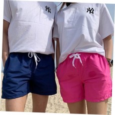 비치커플반바지 생기발랄 비비드 비치반바지 커플 청결공감