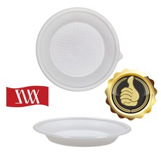 GD 일회용 18cm 삼아 전자렌지 종이접시 10매, 1개