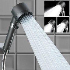 재재안느 3단분사조절 수압상승 샤워기, 1개, 블랙
