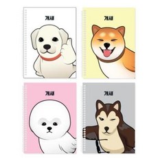 아트박스/플러스펀 개새 스프링연습장, 기본제품구매, 비죤(핑크), 상세설명 참조