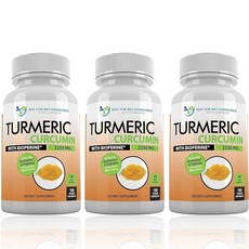 DOCTOR RECOMMENDED SUPPLEMENTS 바이오페린 함유 강황 커큐민 - 식물성 캡슐 360정 - 2250mg 95% 커큐미노이드 흑후추 보충제 및 트리팔라 포함