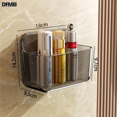 DFMEI 衛生間置物架洗漱臺免打孔浴室壁掛式洗手間陽臺廁所衛浴收納架子, 1個, 如圖