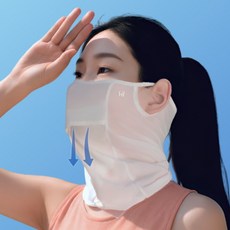 [숨쉬기편한] 카닐로 자외선차단 마스크 골프 UV, 라이트그레이, 2개