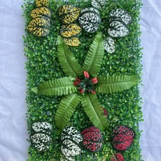 Sunday 綠色新款仿真植物綠葉波斯牆面裝飾綠植，室內商場酒店陽臺背景造景, 40*60最新款花生配飾組合20