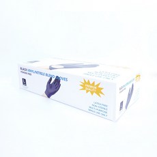블랙 니트릴장갑 다용도 일회용 위생 장갑, 대(L), 1개