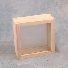 IM 나무 아크릴 투명공간 액자 정사각형 12x12cm