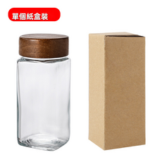VANLUEE 木質透明廚房調味收納瓶, 1個