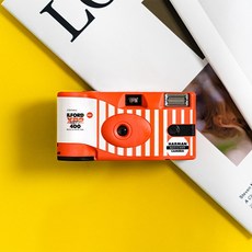 HARMAN XP2 SUPER RED 400-27장 흑백 일회용 카메라 일회용카메라, 1개, 선택없음