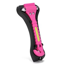 Yiader 창문 브레이커 안전벨트 커터가 있는 2-in-1 비상 탈출 도구 가족 구조 및 교통 사고 탈출용 자동차 안전 해머 230367 8455337475, 핑크