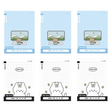 모닝글로리 채움노트 초등 1-2 쓰기10칸 A 6p 세트, 혼합색상, 1세트