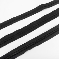 짱패브릭 (90cm) 8호 10호 12호 코일지퍼 천막 텐트지퍼 가방지퍼, 롤지퍼 12호, 1개, 롤지퍼12호 블랙