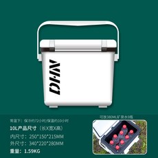 保溫箱 擺攤車載戶外露營海釣魚專用 六面發泡立體鎖溫 小型保溫存放裝冰塊桶冷藏冰箱 可裝增氧泵輕便釣魚冰箱蝦箱, 1個, 10l-可坐-白色冰箱內膽【保冷72小時,1個