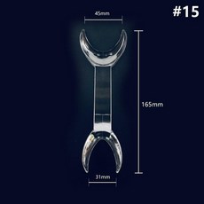 스케일링 개구장치 치과 입 벌리개 오프너 개구기 소형 10개, 투명 이중 헤드 개구기 15, 1개, 1L