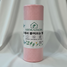 아르메종 뜯어쓰는 극세사 행주 빨아쓰는 주방타올 다용도 롤행주 키친타올 50매, 핑크, 1개