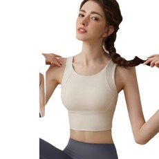 스포츠 브라 세트 요가 러닝 피트니스용 쿠셔닝 트레이닝 조끼 세트 여름용