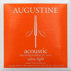 AUGUSTINE 奧古斯丁 民謠吉他弦 Phosphor 磷青銅 11 52 Extra Light, 1個, Ultra Light (10-47)
