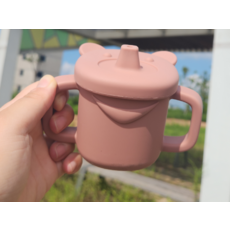 퍼기 곰돌이 자기주도 멀티컵, 220ml, 1개, 브라운