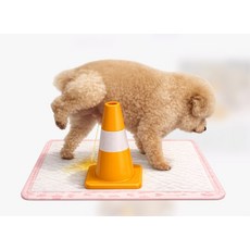 수컷 강아지 배뇨 쉬 훈련 배변판 모서리 싸기 방지 기둥 방수 세척형, 네이비-45cm 중형견용